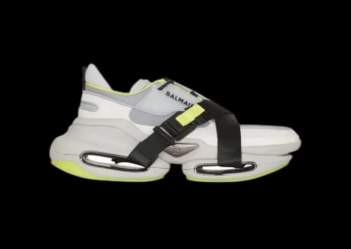 Balmain B-Bold Low-Top White Yellow