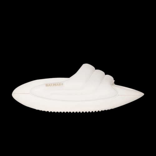 Balmain B-IT Quilted Leather Mules 'White' (Women's)