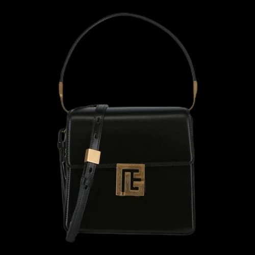 Balmain Ely Leather Shoulder Bag 'Black'