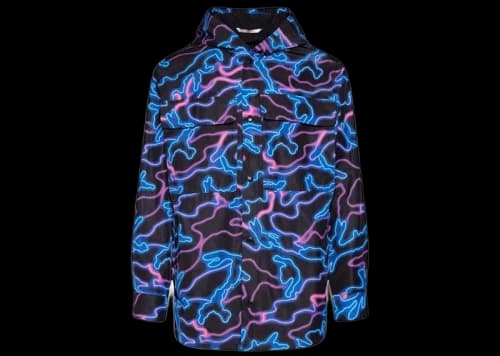 Valentino Printed Hooded Jacket Black