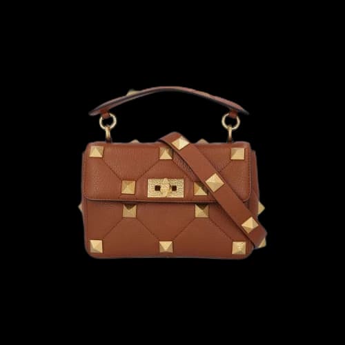 Valentino Roman Stud Shoulder Bag 'Brown'