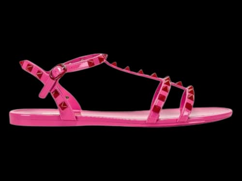 Valentino Rockstud Ankle Strap Sandals Pink (Women's)
