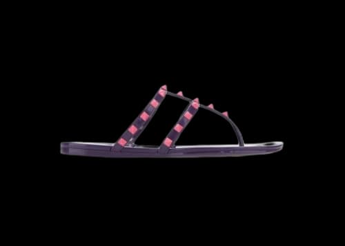 Valentino Garavani Rockstud Slip-On Sandals Purple Pink (Women's)