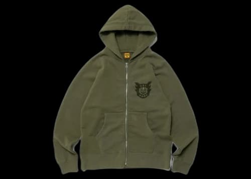 Human Made Uzi Made Zip Hoodie Oliev Drab