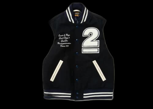 Human Made x Undercover Last Orgy 2 Varsity Jacket Navy