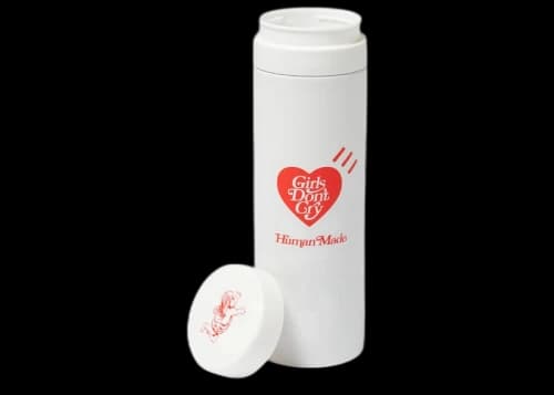 Girls Don't Cry GDC Valentine's Day Thermo Stainless 500ml Bottle White