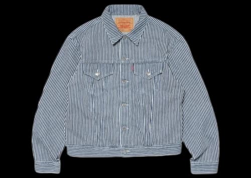 Levis x Nigo 557XX Hickory Stripe Trucker Jacket Indigo