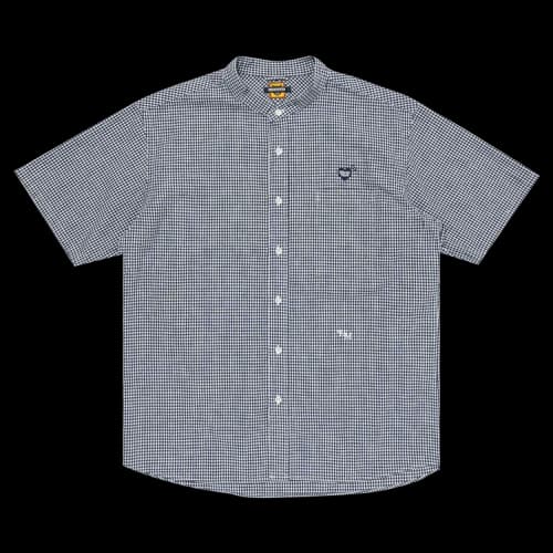 Human Made Stand Collar Short-Sleeve Shirt 'Blue'