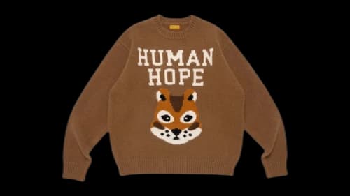 Human Made Human Hope Low Gauge Knit Sweater Brown