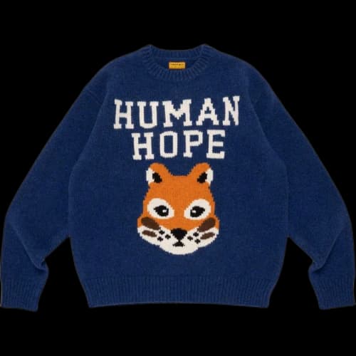 Human Made Human Hope Low Gauge Knit Sweater Navy