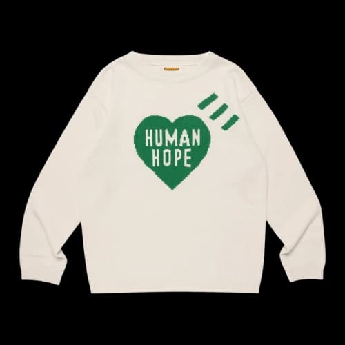 Human Made x j-hope Human Hope Heart Knit Sweater 'White'