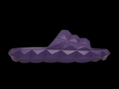 Valentino Roman Stud Turtle Slide Sandal Purple