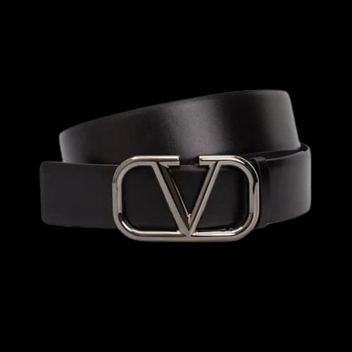 Valentino V Logo Signature Belt 'Black'