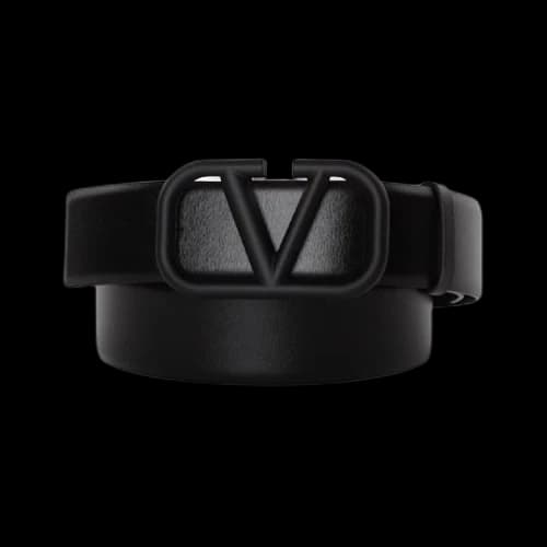 Valentino V Logo Signature Belt 'Black'