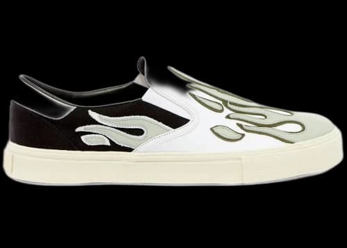 AMIRI Flame Slip On Pale Lime/Black