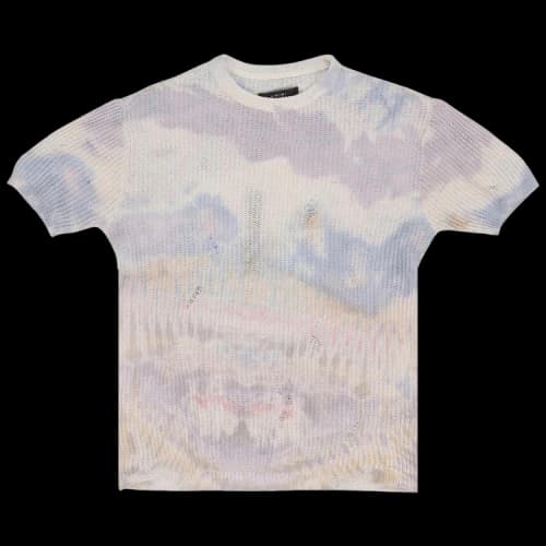 Amiri Tie Dye Knit Short-Sleeve Shirt 'Purple'