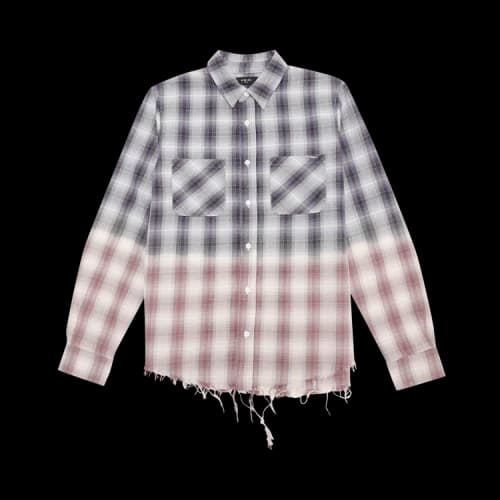 Amiri Ombre Lurex Plaid Shirt 'Purple'