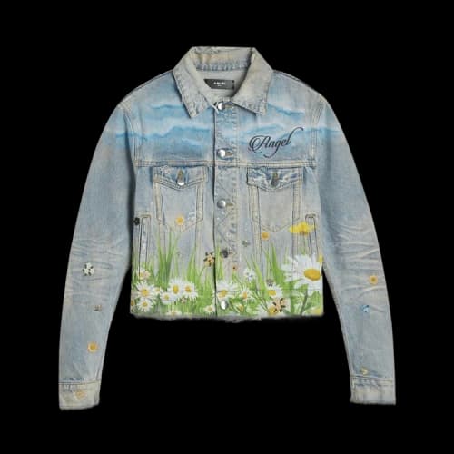 Amiri Dove Trucker Outerwear 'Bone Indigo'