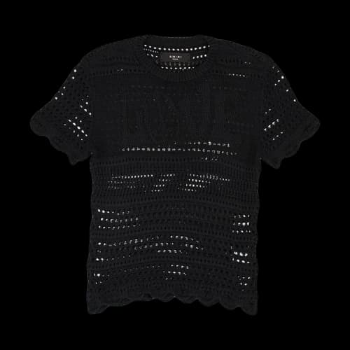 Amiri Love Crochet Knit Top 'Black'