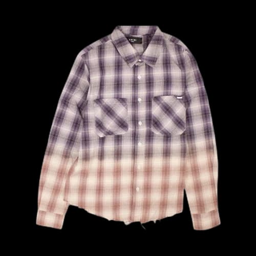 Amiri Ombre Lurex Plaid Top 'Purple'