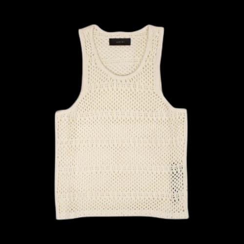Amiri Boyfriend Crochet Tank Top 'White'