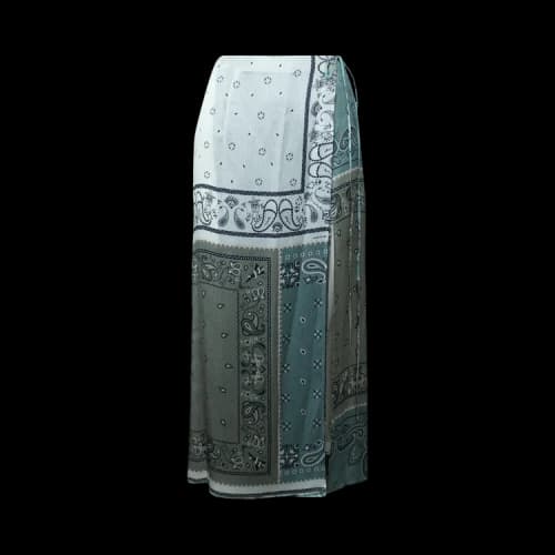 Amiri Bandana Recon Wrap Long Skirt 'Blue'