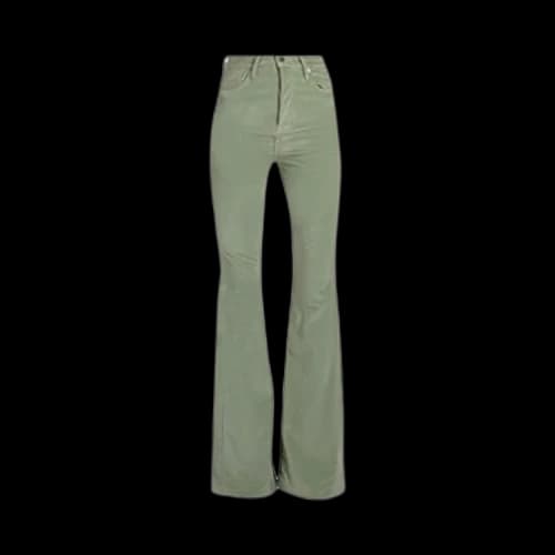 Amiri Velour Flare Stack Pants 'Green'