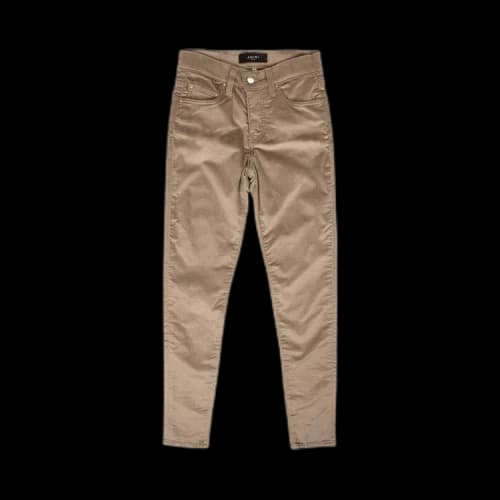 Amiri Velour Skinny Back Slack Pants 'Sand'