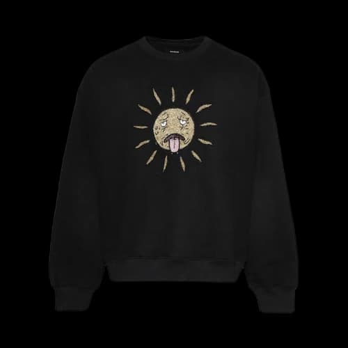 Nahmias Beaded Sun Crewneck 'Worn Black'