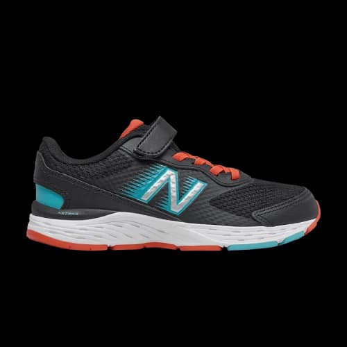 New Balance 680v6 Bungee Big Kid X-Wide 'Black Ghost Pepper'