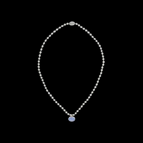 Gucci Sterling Silver Interlocking G Boule Necklace Silver