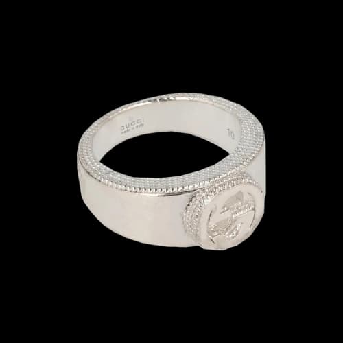 Gucci Interlocking G Ring Silver