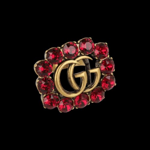 Gucci GG Marmont Crystal Ring Gold