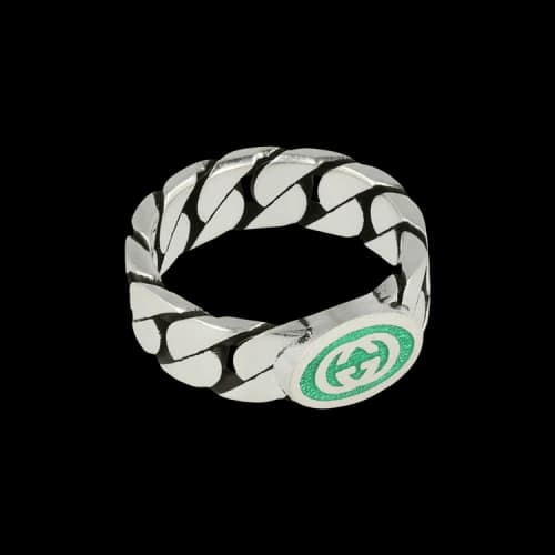 Gucci Sterling Silver Interlocking G Ring Silver