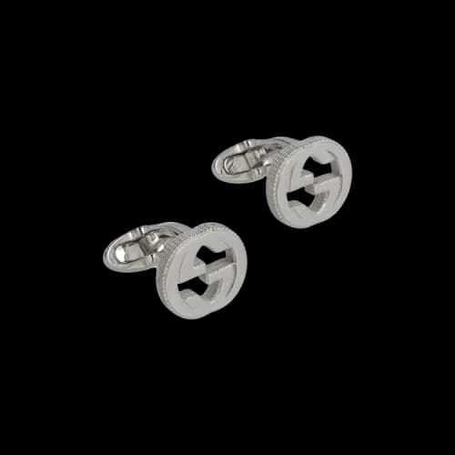 Gucci Sterling Silver Interlocking Cufflinks Silver