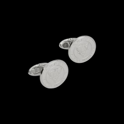 Gucci Sterling Silver Crest Cufflinks Silver