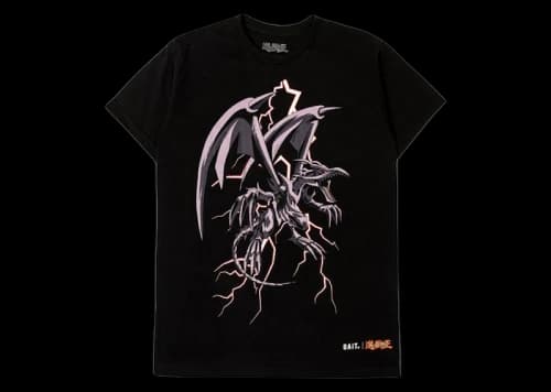 BAIT x Yu Gi Oh Red Eyes Glow In The Dark Tee Black
