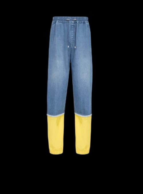 Balmain x Pokemon Nylon Cargo Jeans Blue