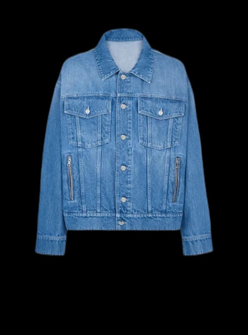 Balmain x Pokemon Print Denim Jacket Blue