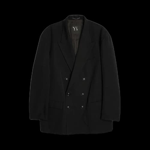 Y's Gabardine Oversized Tailored Jacket 'Black'
