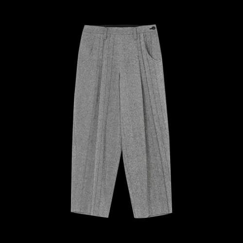 Y's Single Tuck Trousers 'Light Grey'