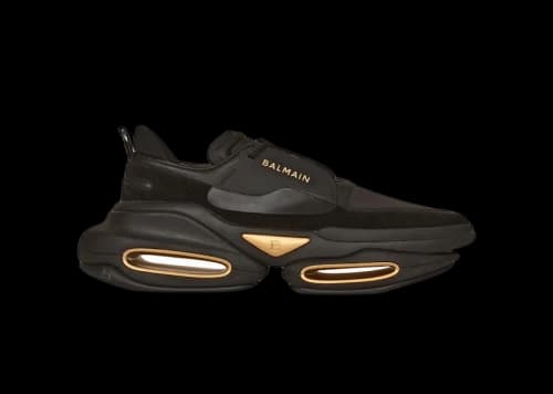 Balmain B-Bold Low-Top Black Gold
