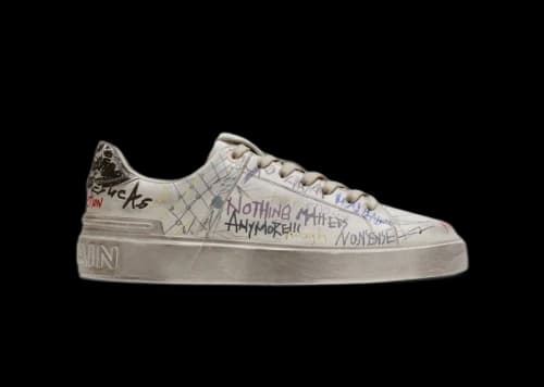 Balmain B-Court Low-Top Graffiti
