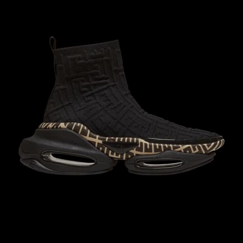 Balmain B-Bold Knit High 'Black Monogram' (Women's)