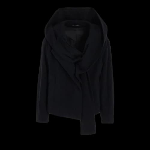 Y's Stretch Flannel Hoodie Jacket 'Black'