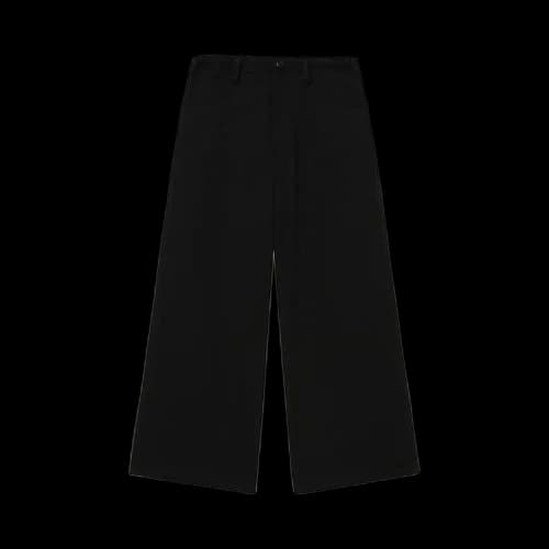 Yohji Yamamoto Women's O-Long Straight Pants Black