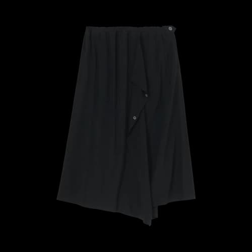 Y's Rayon Mid Length Skirt 'Black'