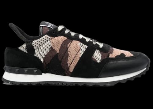 Valentino RockRunner Low Top Camo Black