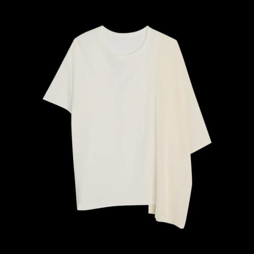 Y's O-Left Drop B Top 'Off White'