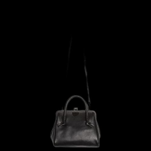 Y's Clasp Knotted Handle Wide Bag 'Black'